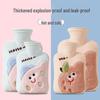 Explosion-Proof Hot Water Bottle with Cute Plush Cover - Ideal for Abdomen and Bed Warmth