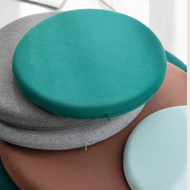 Round Memory Foam Seat Cushion Anti-Slip Soft Solid Round Floor Seat Futon Office Chair Pad Bar Seat Stool Cushions 30/35/40cm