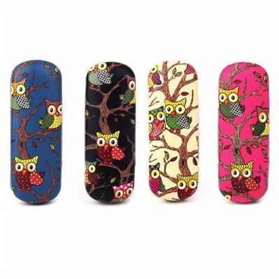 3Pc Glasses Box Cartoon Owl Animal Cute Sunglasses Storage Protector Portable Cases Women