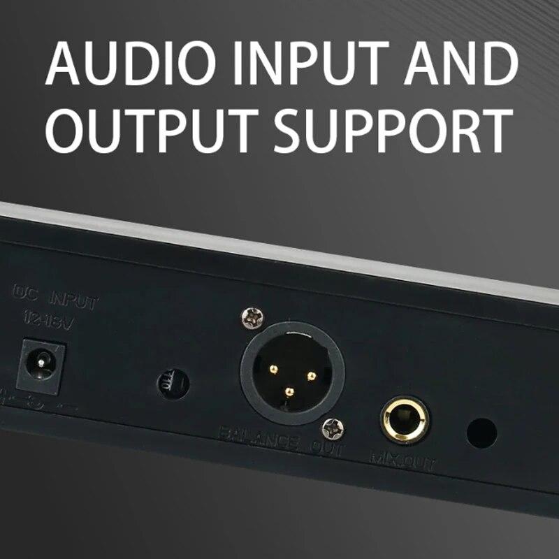 Microfone sem fio portátil, 4 canais, frequência vhf, microfone dinâmico fixo para karaokê, festa de casamento, show, igreja