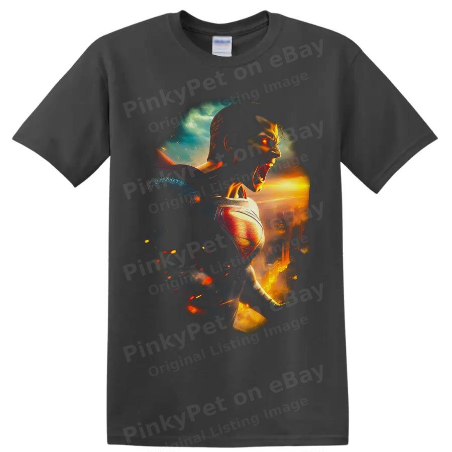Superman Clark Kent Heroic City Battle Graphic T Shirt Collector Art Tee Gift