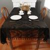 French Romantic Small Fringed Lace Tablecloth Household Rectangular Dining Table Mat Coffee Table Decorative Tablecloth