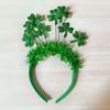 Tinsel Three Leaves Headband Girl Irish Holiday Christmas Cosplay Party Hairband