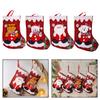 Christmas Stocking Large Fabric Santa Design for Hanging Spacious Stocking for Holiday Decoration and Treat For Filling