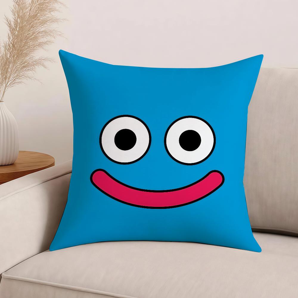 Cartoon Slime Dragon Quest Children Pillow Case Office Cushions Suitable For Sofa Car Bedroom Decorative Cushion Cover