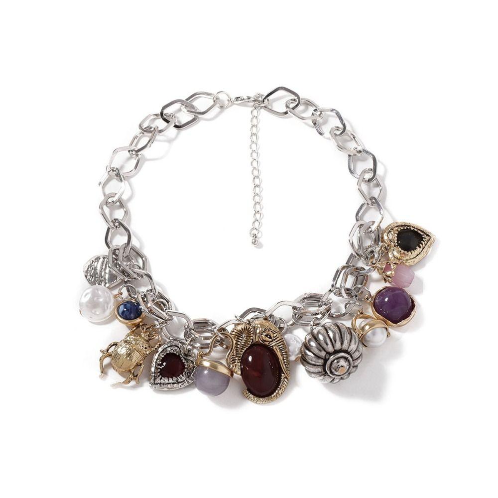 Personality Collarbone Chain Literature Suit Accessories Multi Pendant Chain Necklace  Autumn