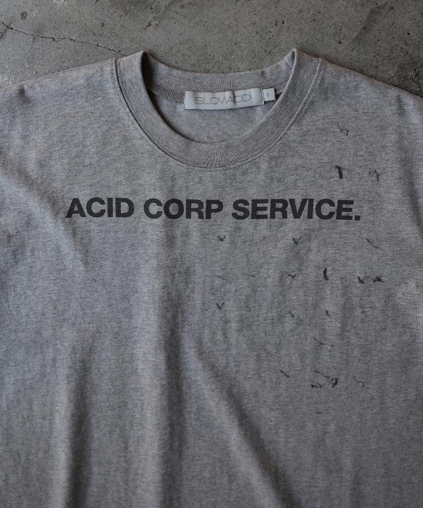 SLOWACID Bird Short Sleeve T-Shirt [Melange Gray]