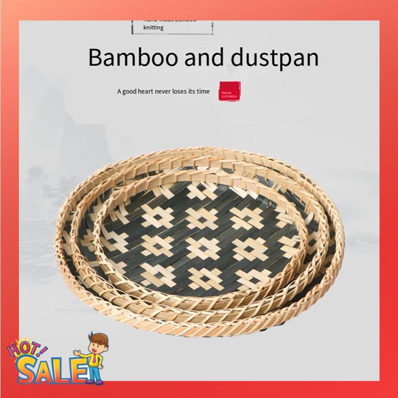 

3 шт. Красочный совок Новогодние украшения Домашний декор Тарелка для еды Бамбуковое плетение в японском стиле