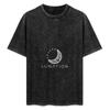 Lunation Guild T-Shirt Basic Lässig Kurzarm Baumwollhemd
