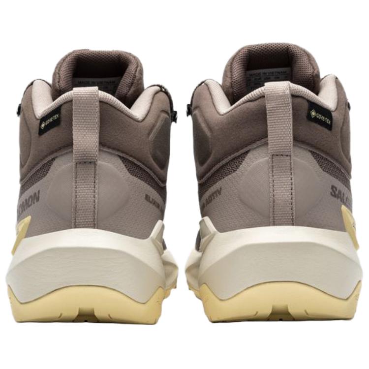 Salomon Elixir Activ Comfortable Soft Shock Absorbing Waterproof Breathable Supportive Mid-Top Hiking Shoes Women Hiking Shoes Brown 477606
