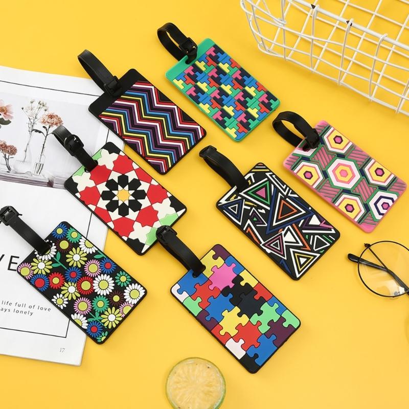 Suitcase Tags Luggage Tags Baggage Backpack Soft Tags with Loop Name ID Address Card Baggage Identifier Travel Accessory
