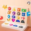 Montessori Wooden Shape Peg Puzzle Fine Motor Skills Color Sorting Board Educational Toy for Kid Classroom Learning Play