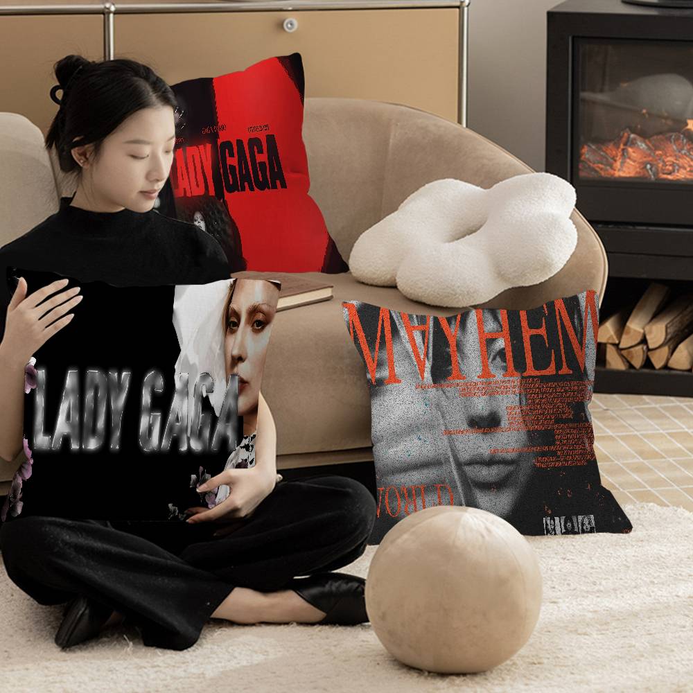 Singer L-Lady G-Gaga Pillow Anime Pillow Sofa Bed Head Pillow Cover Cushion Cover 45x45 cm Fashion