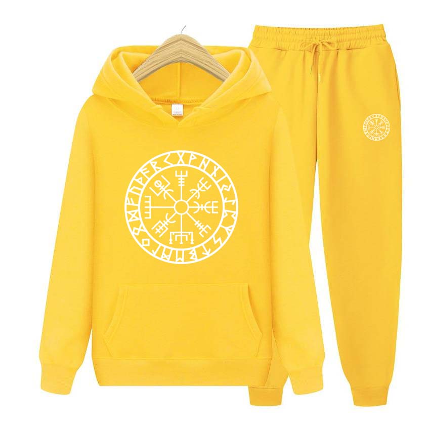 Men Suit Spring Hoodies+Pants Two Piece Set  Printing Men Womens Hoodies Tracksuits Jogger Pants Thick Warm Clothes Men