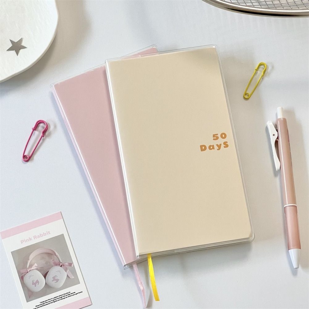 PU Leather Schedule Notebook 50 Days To Do List Notepad Portable Agenda Book  Students