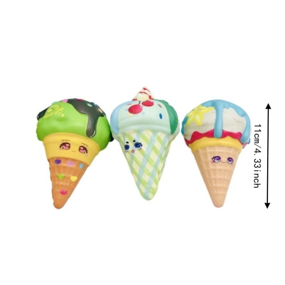 Realistic Ice Cream Squeeze Toy Cute Fidget Toys Quiet Toy Decompression Gadget  Stress Relaxation