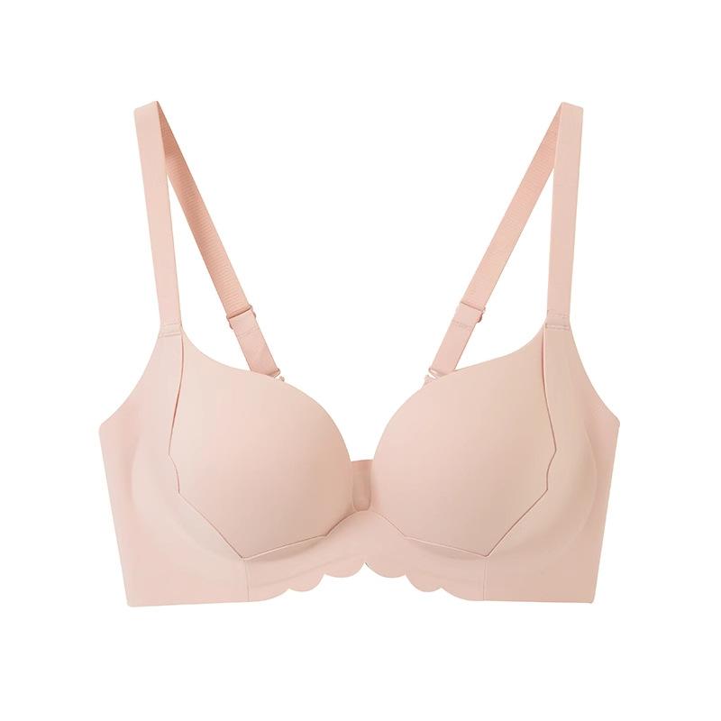 Sister K, petal puff cup, multi-colored comfortable gathering without steel ring side closing without trace women's underwear bra