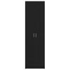 Wardrobe with Shelf Black Oak Effect 55 X 25 X 189 Cm