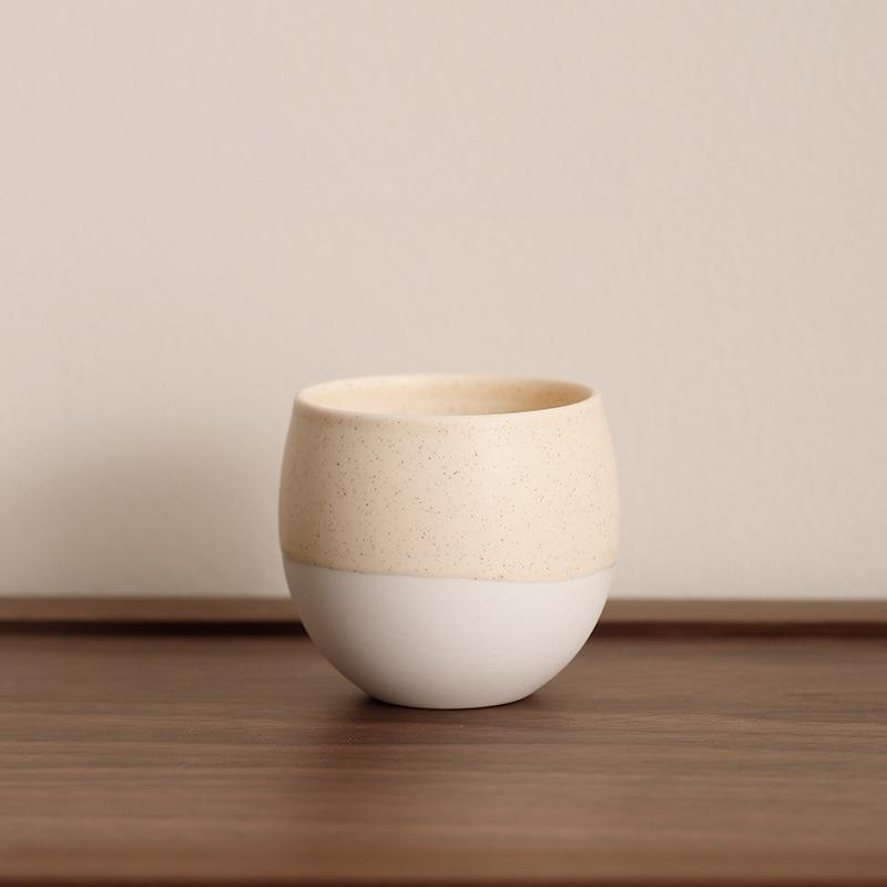 

Coarse pottery Ceramic Craft Ceramic Retro Chinese Kung Fu Teacup Round Creative Ceramic Matte Glaze Coffee Drinking Utensils 200ml
