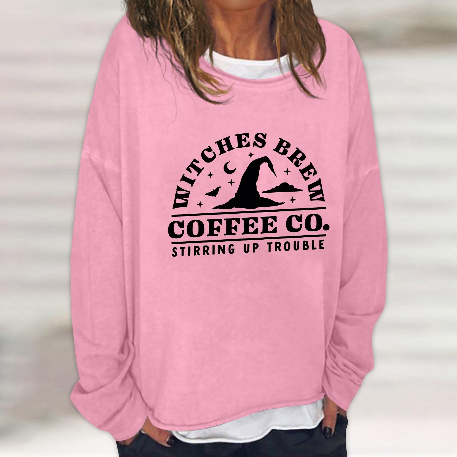 

Женская повседневная модная винтажная толстовка с длинным рукавом и круглым вырезом с принтом, многослойный пуловер, топ XL розовый