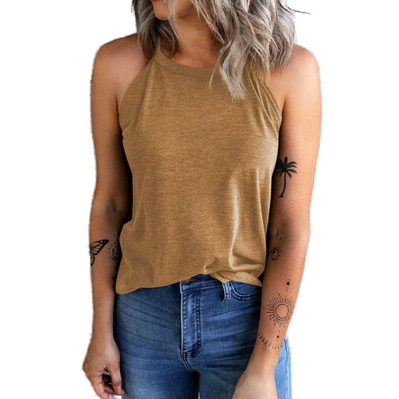 Women's New Hanging Neck Sleeveless Vest Top
