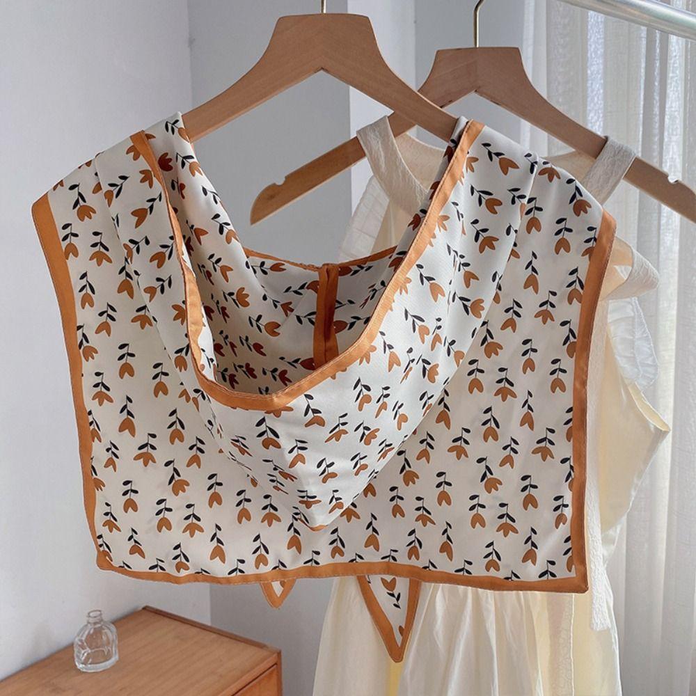 National Style Sunscreen Scarf Sun Protection Windproof Headdress Luxury Scarf Silk Scarf Hat  Lady