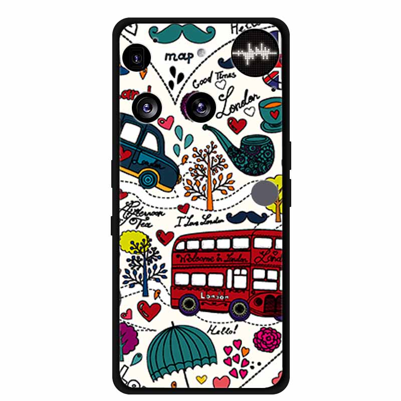 Flowers Case For Nothing Phone 3 Phone3 Soft Silicone Phone Cover Funda Black TPU Protective Bumper Coque for Nothing Phone (3)