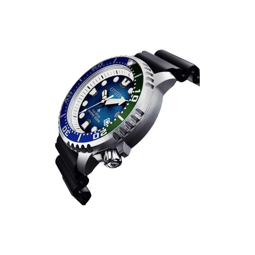 Citizen 200m Wasserdicht Solar Quarzwerk Gummiarmband Uhr Herrenuhren Blaues Zifferblatt BN0166 01L BN0166-01L