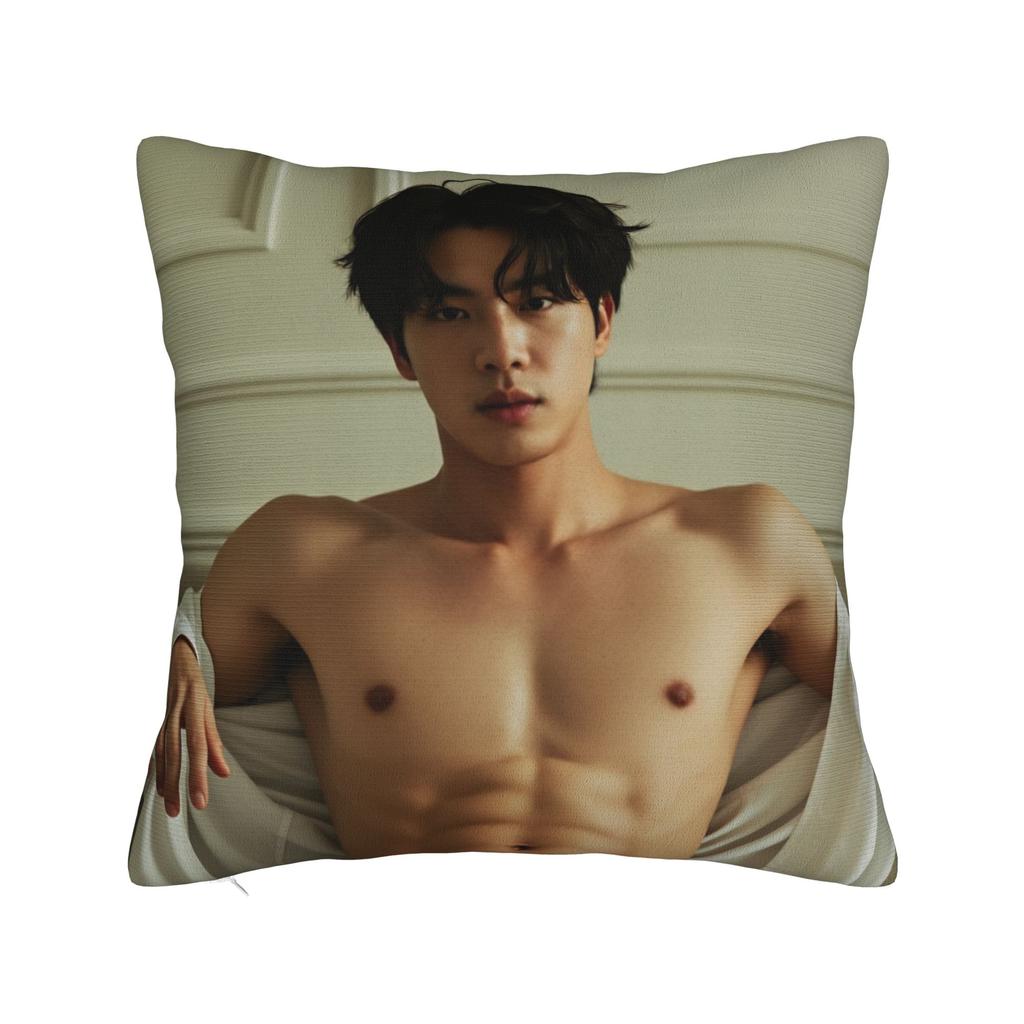 Korean Kpop Style Jinjinjin Cool Boy Pillow Case Retro Trendy Pillow Cover Comfy Pillowcases For Living Room Chair