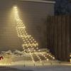 VidaXL Arbre de Noël LED avec piquets au sol Blanc chaud 300 cm Métal, Déco moderne pour le salon, cadre métal robuste, 42018741