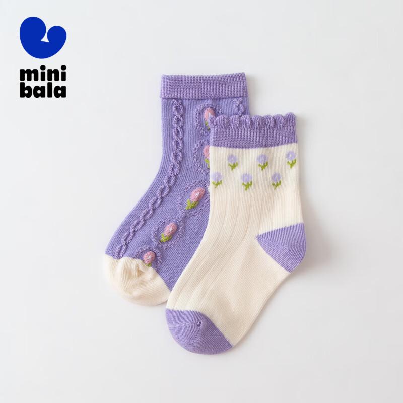 Mini Balabala Girls  Floral Cotton Warm Socks (2 Pairs) 140