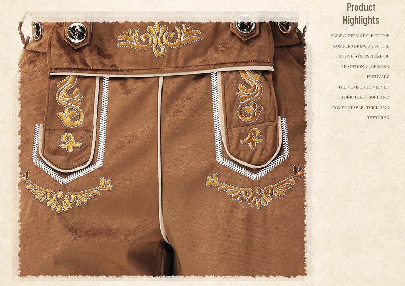 Oktoberfest Karobluse & Bestickte Latzhose Halloween Cosplay Outfit