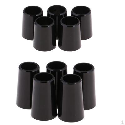 10pcs Black Golf Shaft Sleeve Ferrules Cap Adapter Ring Plastic