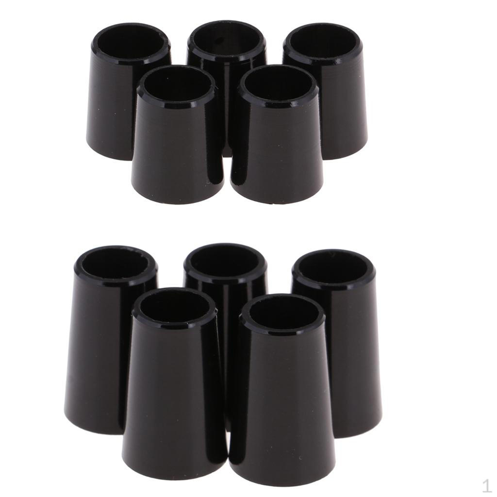 

10pcs Black Golf Shaft Sleeve Ferrules Cap Adapter Ring Plastic