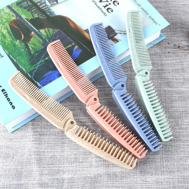 Portable Travel Hair Comb Hair Brush Wheat Straw Foldable Hair Brushes Massage Comb Anti-Static Hair Combs Hair Styling Tools