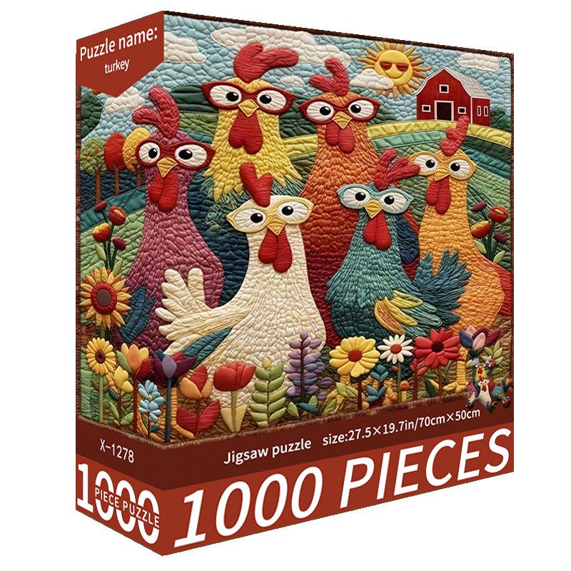 1000-Piece Cute Challenging Educational Jigsaw Puzzle for Adults - Stress Relief Birthday Gift for Her