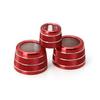 Red Aluminum AC Climate Control Radio Volume Knob Ring Covers For 17-up 5 Series