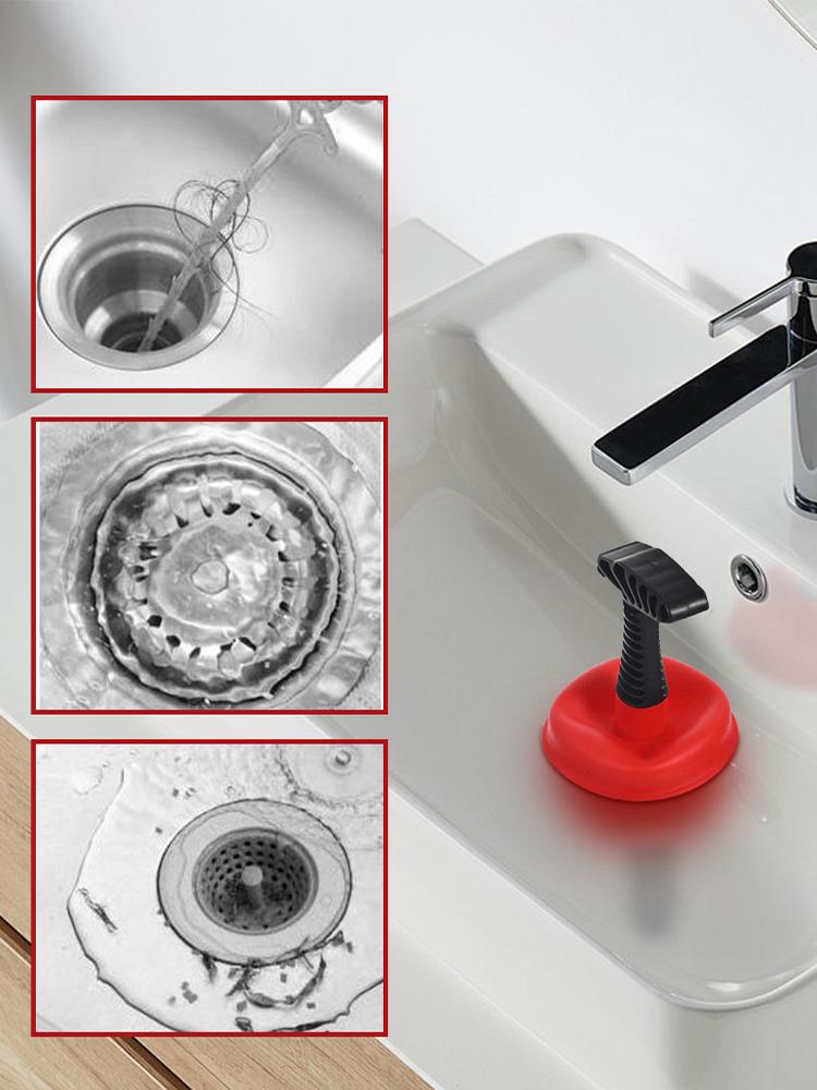 1pcs Bathroom Cup Plunger Plunger Plunger Powerful Slip Proof Handle Efficient Small Drain Plunger for Toilet Bathtub Sink