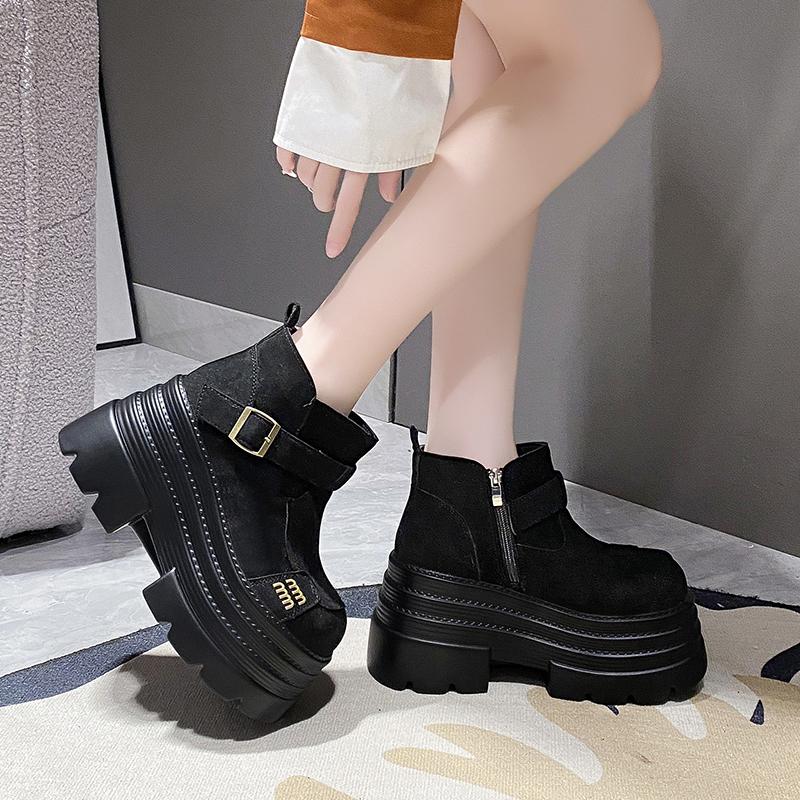 Fashion Women's Ankle Boots High Heels Platform Shoes Woman Winter Boots Designer Dress Women Snow Botas 2025 Trend New Zapatos Female