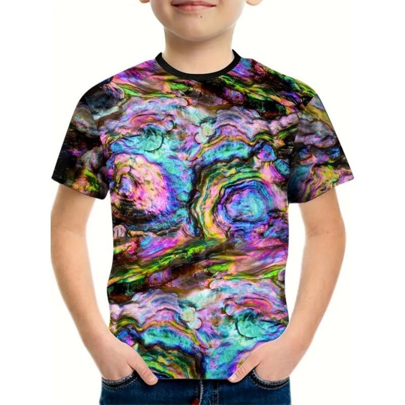 2024 Retro Bear 3d Print Top Tee Shirt Fashion T Shirt Animal Kids Boy Clothes Anime Short Sleeve Casual Children's Clothing