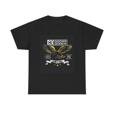 Maglietta Three Doors Down Vintage Retro Gruppo Rock Anni '90 Unisex Cotone Pesante