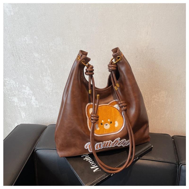 

Autumn and winter niche new shoulder women s bag retro casual tote bag women s trend backpack коричневый