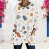 Women Plus Size Round Neck Long Sleeve Geometric Printed Loose Longline T Shirt With Pockets