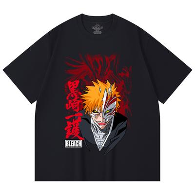 230 Gsm 100% Cotton Bleach V1 Ichigo Print Unisex Heavy Cotton T Shirt