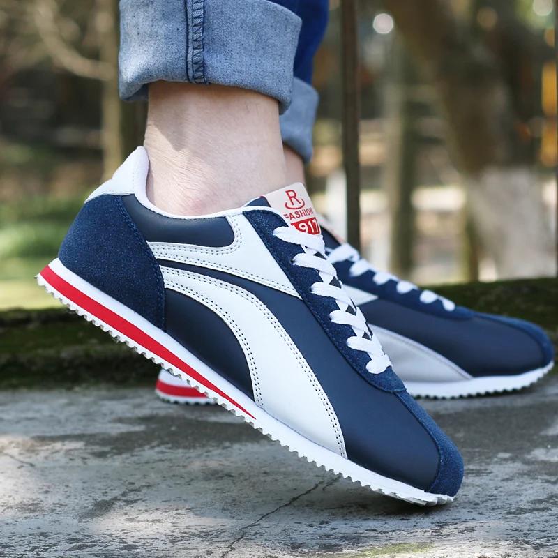 Venkovní Nové Běžecké Boty Ležérní Sportovní Boty Pohodlné Jaro Léto pro Muže Jogging Chůze Módní Klasický Styl Modrá