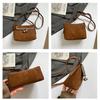 Metal clip button small square bag light luxury texture shoulder bag