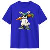Funny Easter Bunny with Carrot Rabbit T Shirts for Unisex 100 Cotton Funny TShirt O Neck  Tees Short Sleeve Clothes Summer