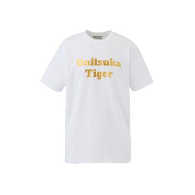 ONITSUKA TIGER Logo T-Shirt Bedruckt Rundhals Kurzarm T-Shirt Unisex Oberteile Weiß 2183B456-101