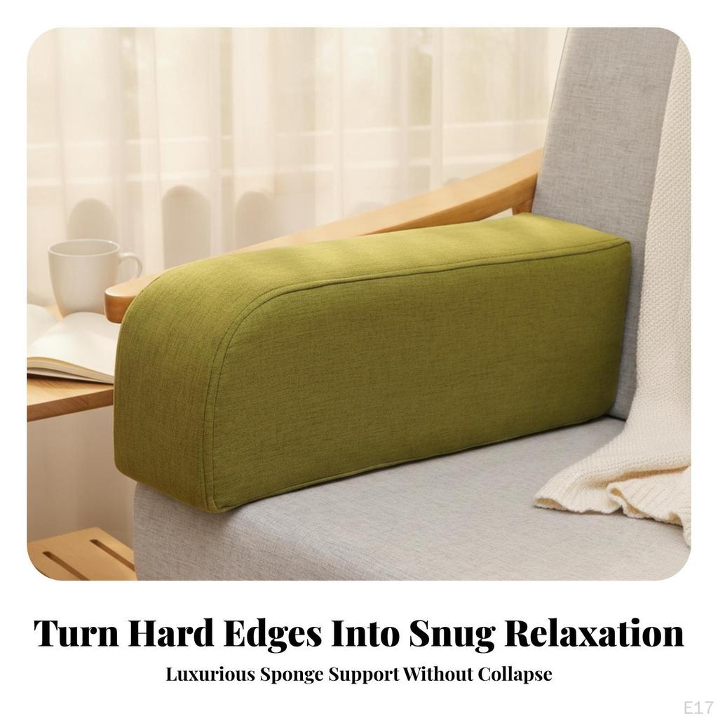 Supportive Curved Armrest Cushion Lightweight Sofa Pillow Compact Couch