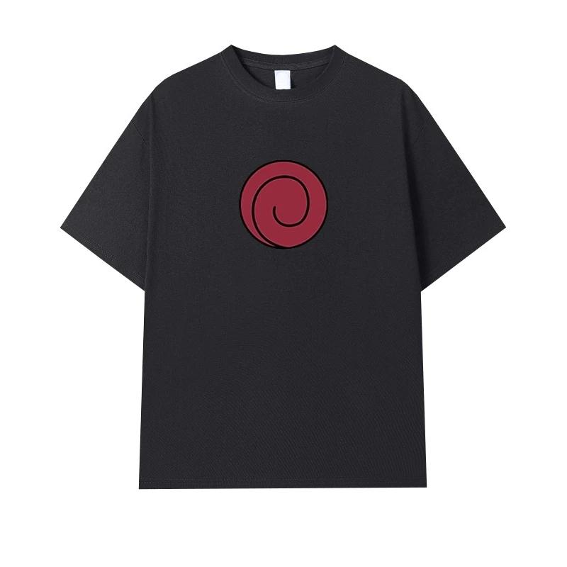 Uzumaki Naruto Sasuke Childhood Same Short Sleeved Tshirt for Unisex Naruto Anime Cosplay 2026 Summer New Dressing Top Streetwear